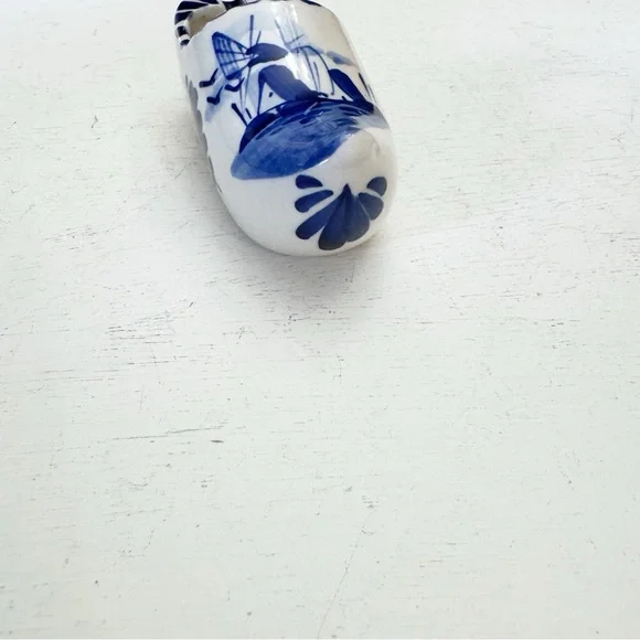 Vintage Delft Blue Small Clog Ashtray Hand Painted Holland Windmill - Picture 9 of 13